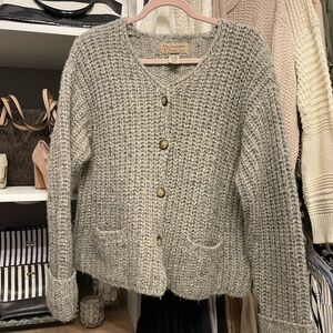 Abercrombie & Fitch Gray Cardigan Sweater Classic Knit